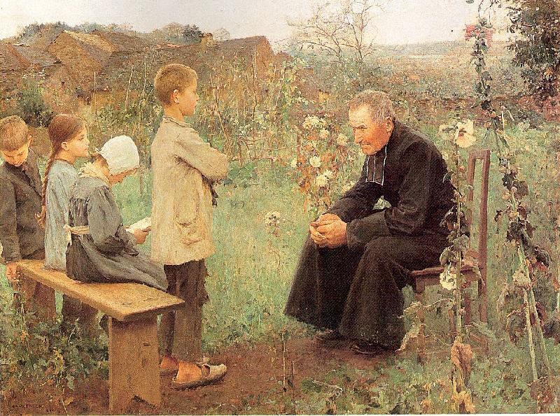 Muenier, Jules-Alexis The Catechism Lesson china oil painting image